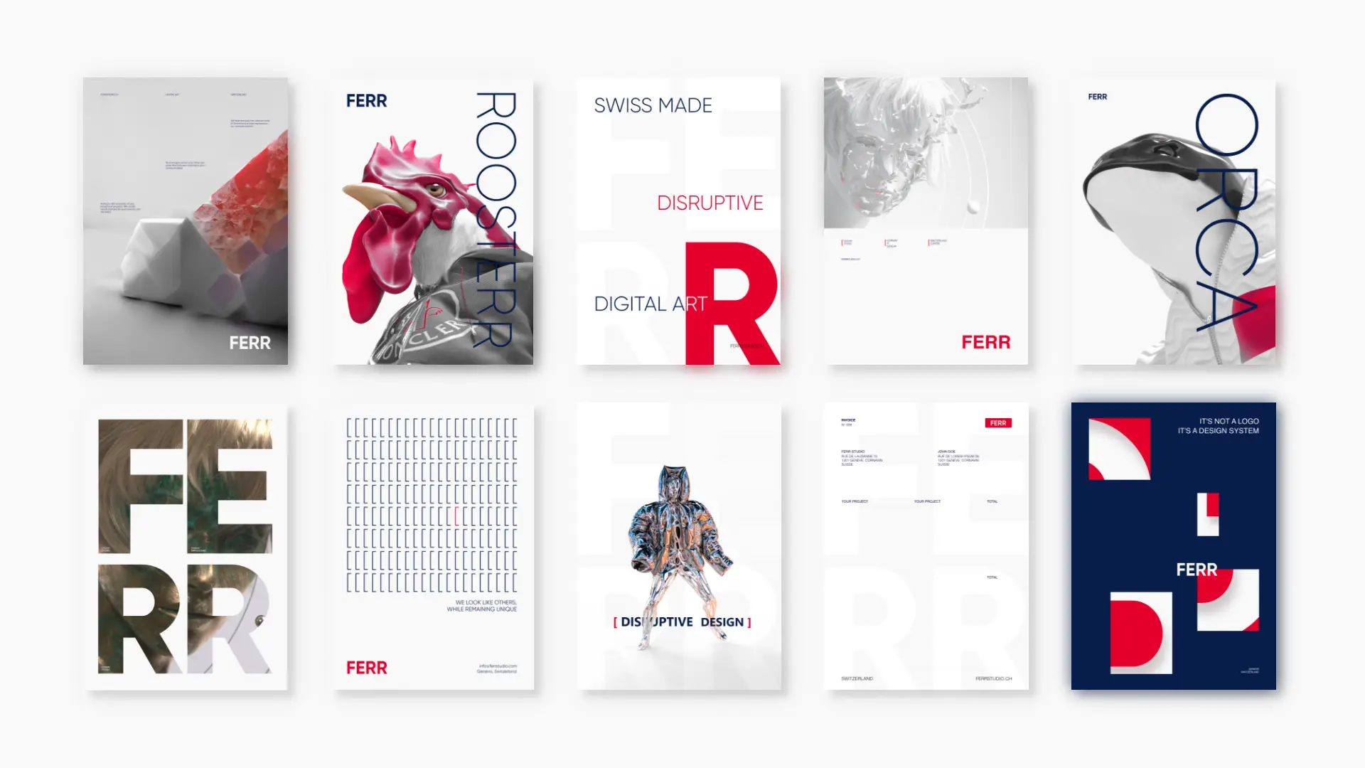 Posters design par Ferr Studio branding et identité visuelle graphiste suisse romande Morges