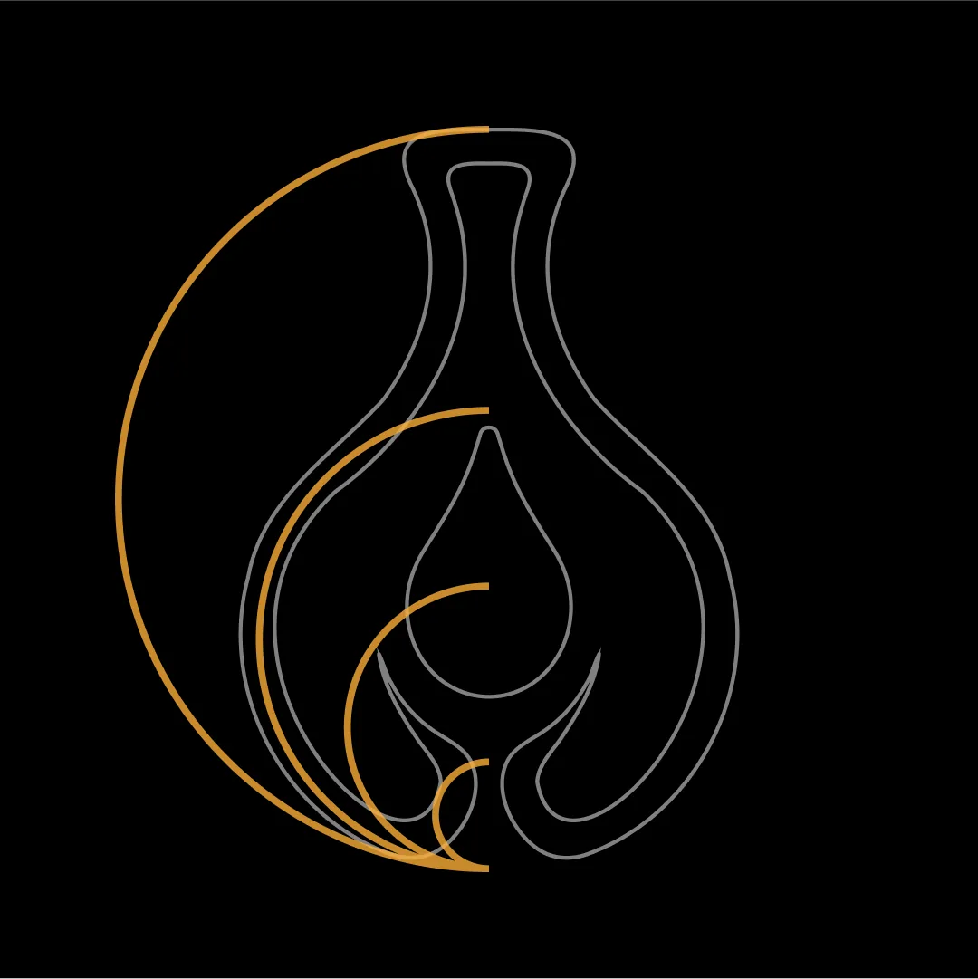 Construction du logo Red Drop Lab sur le nombre d'or