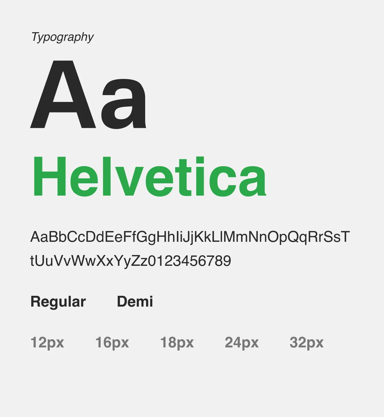 Typographie Helvectica