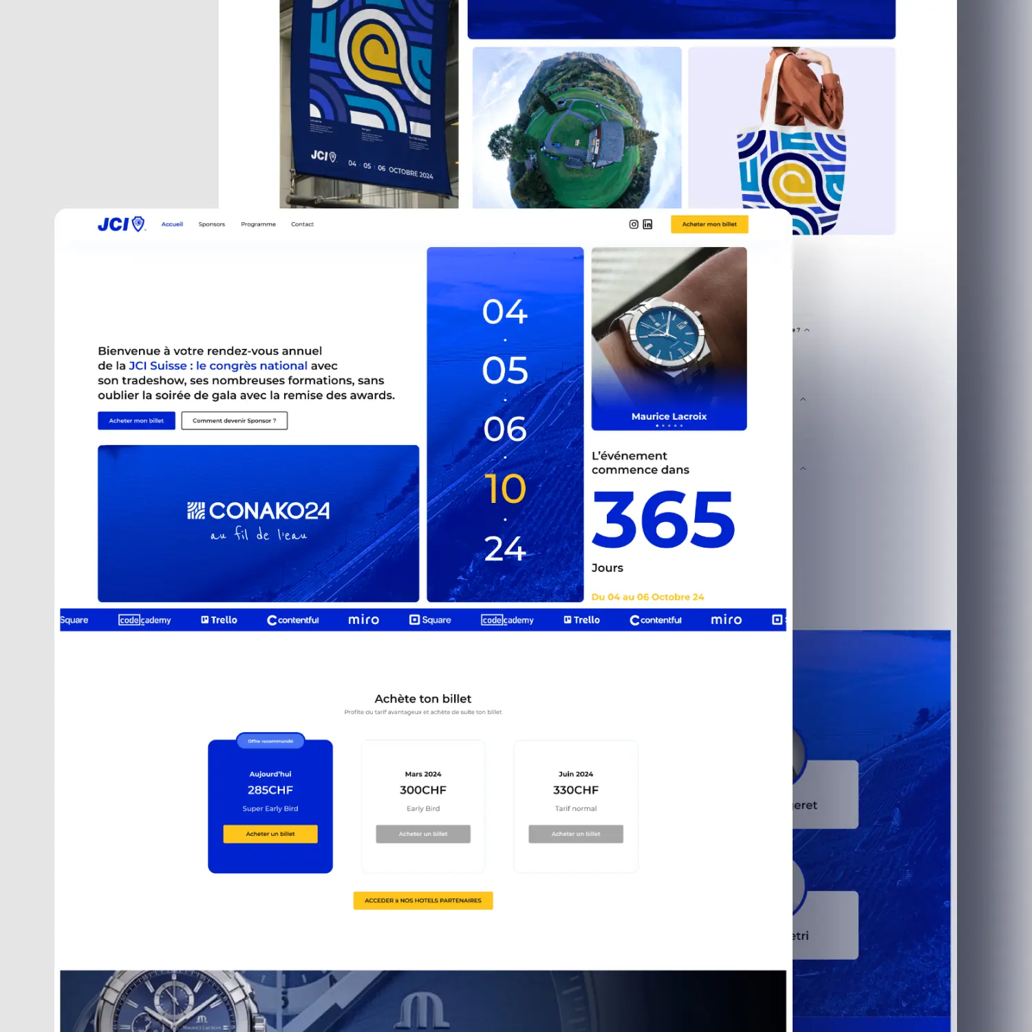 Jci international Switzerland Conako website by ferr studio