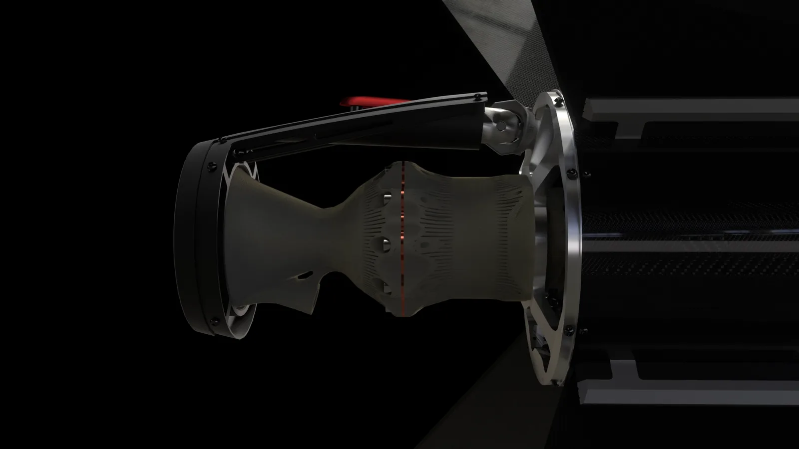 Rendu 3D de la fusée Firehorn et de son moteur Wyvern