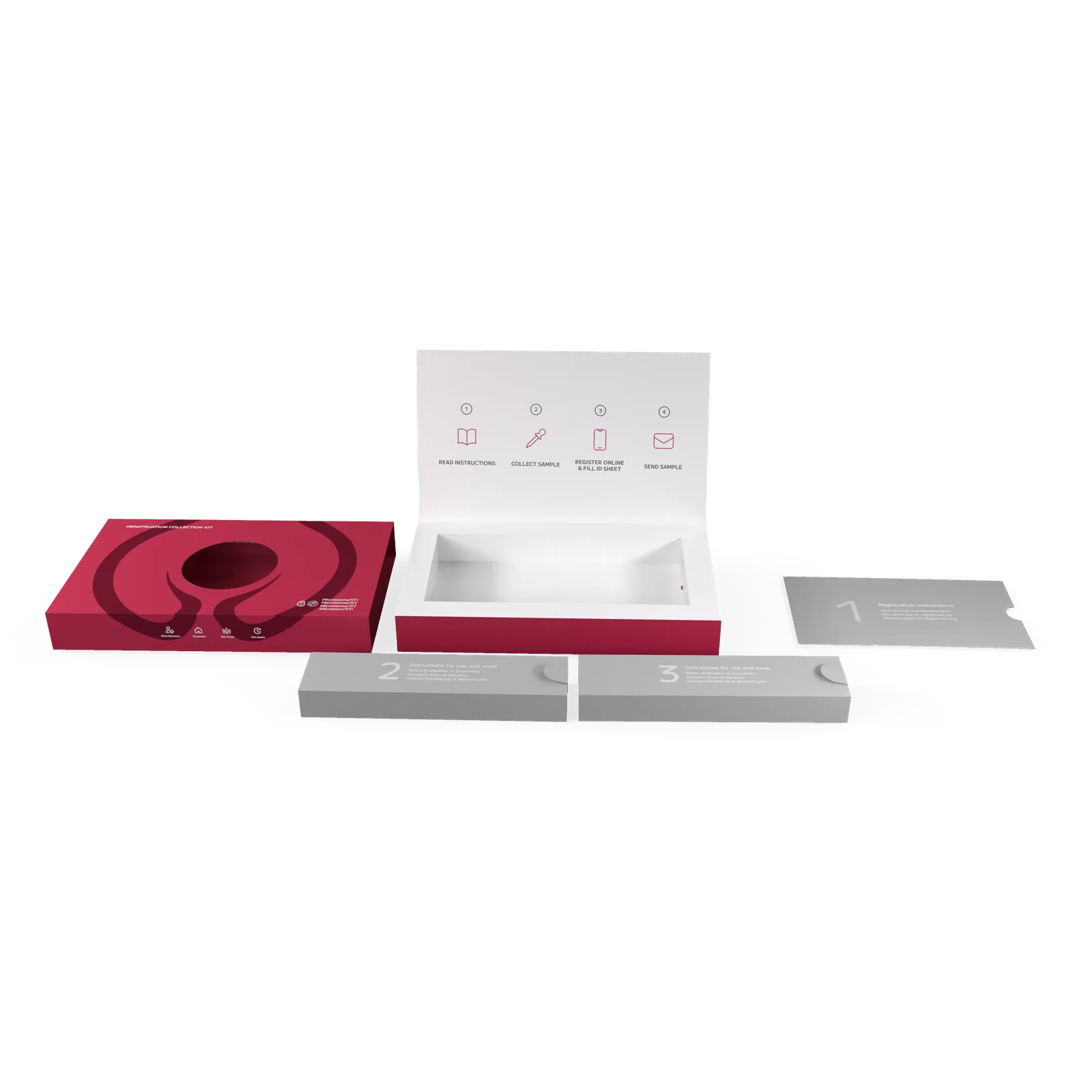 Visuel de marque Red Drop Lab en Viva Magenta