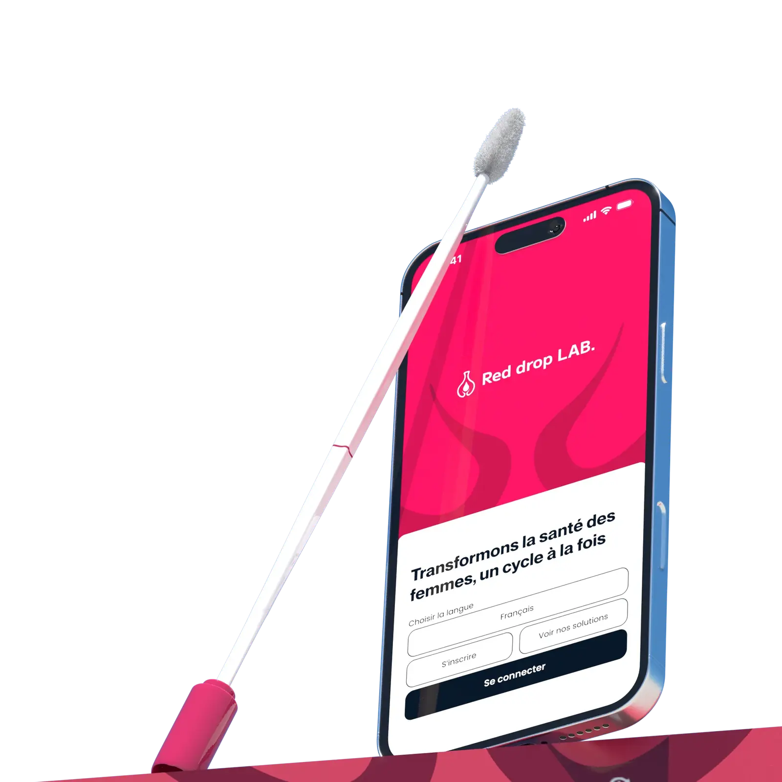 Visuel publicitaire Red Drop Lab pour les réseaux sociaux
