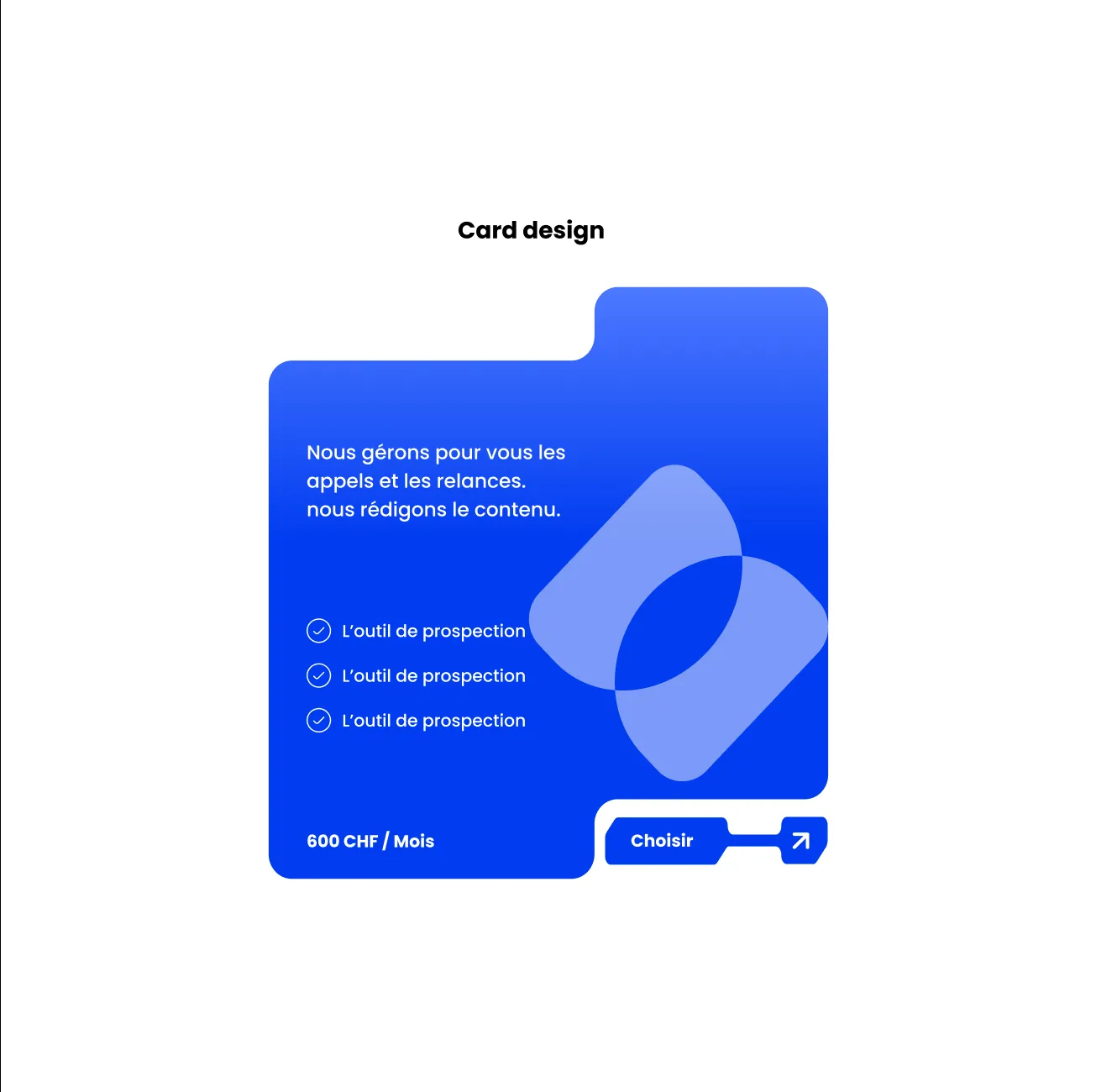 Exemple de charte graphique appliquée, design de carte Hublead par Ferr Studio