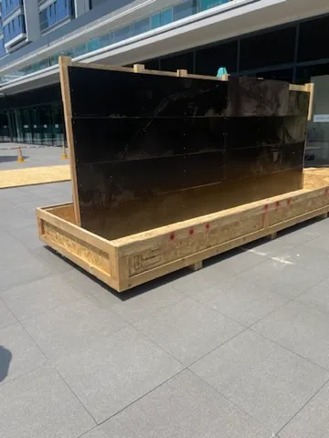 Installation The Square OMNI, base structure prototype sculpture sonore interactive