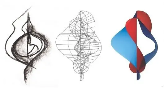 logo swiss come tracé à la version finale dessin du logo au fusain