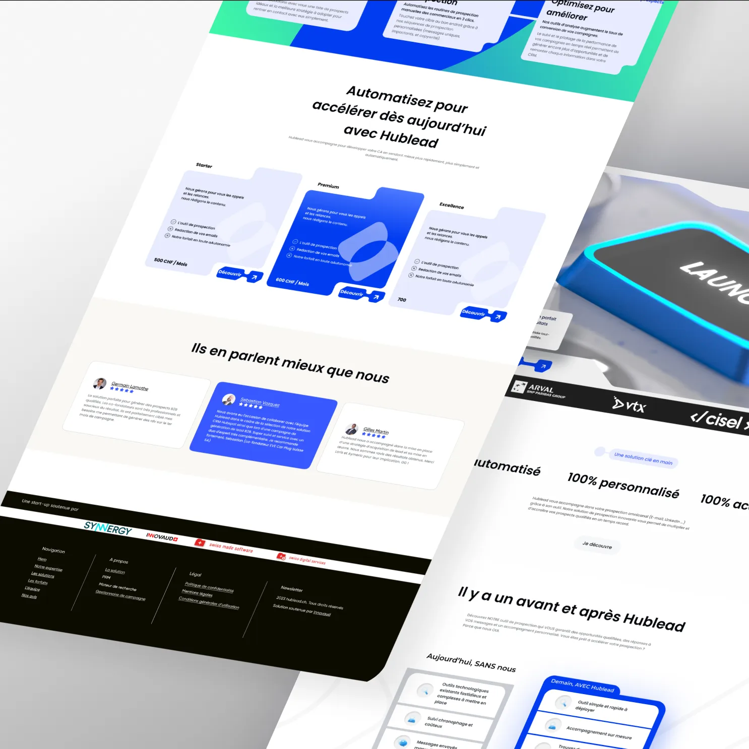 Maquette de landing page dédiée à une campagne marketing