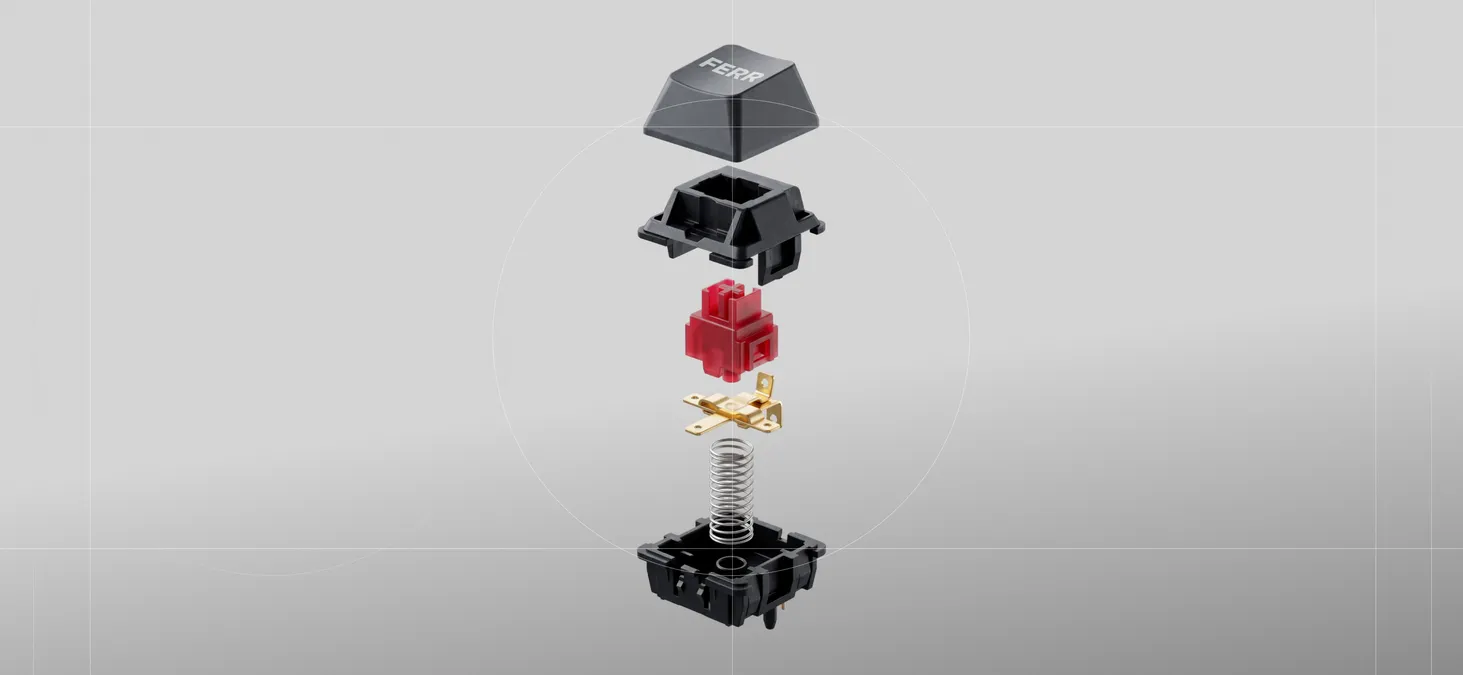 Keyboard key open mechanical ferr studio design image