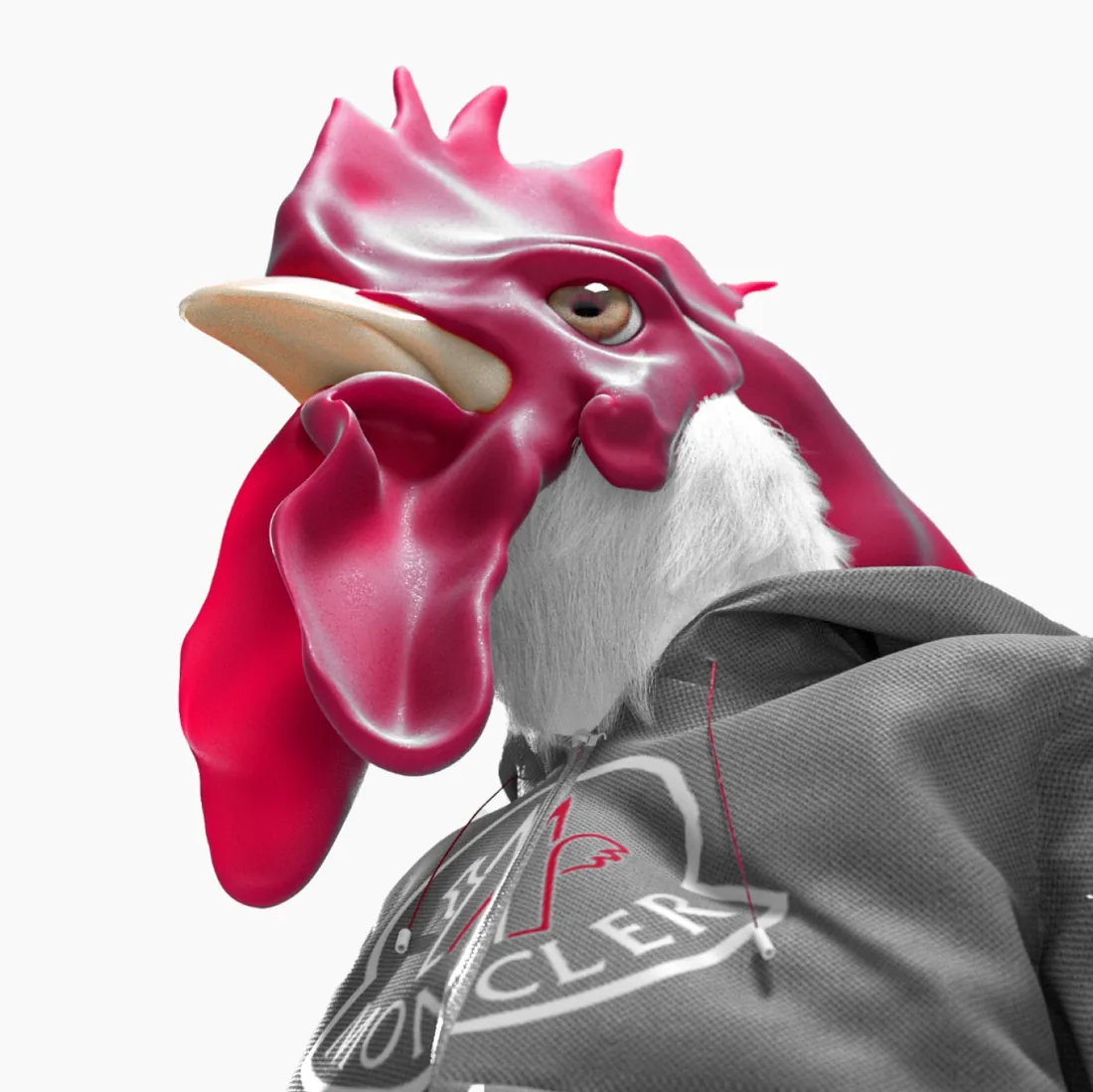 Mascotte 3D, pose expressive