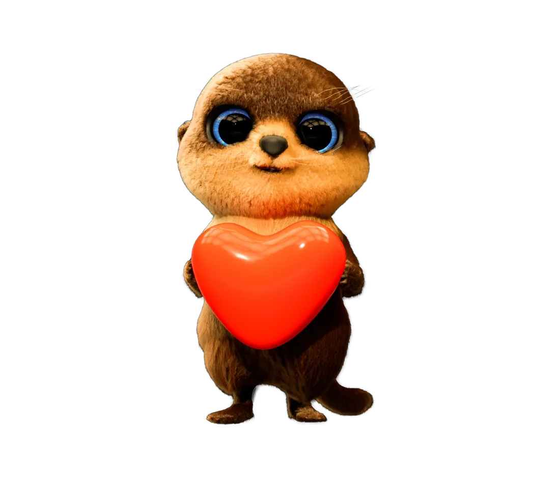 La loutre, mascotte 3D d'Amandine Bart