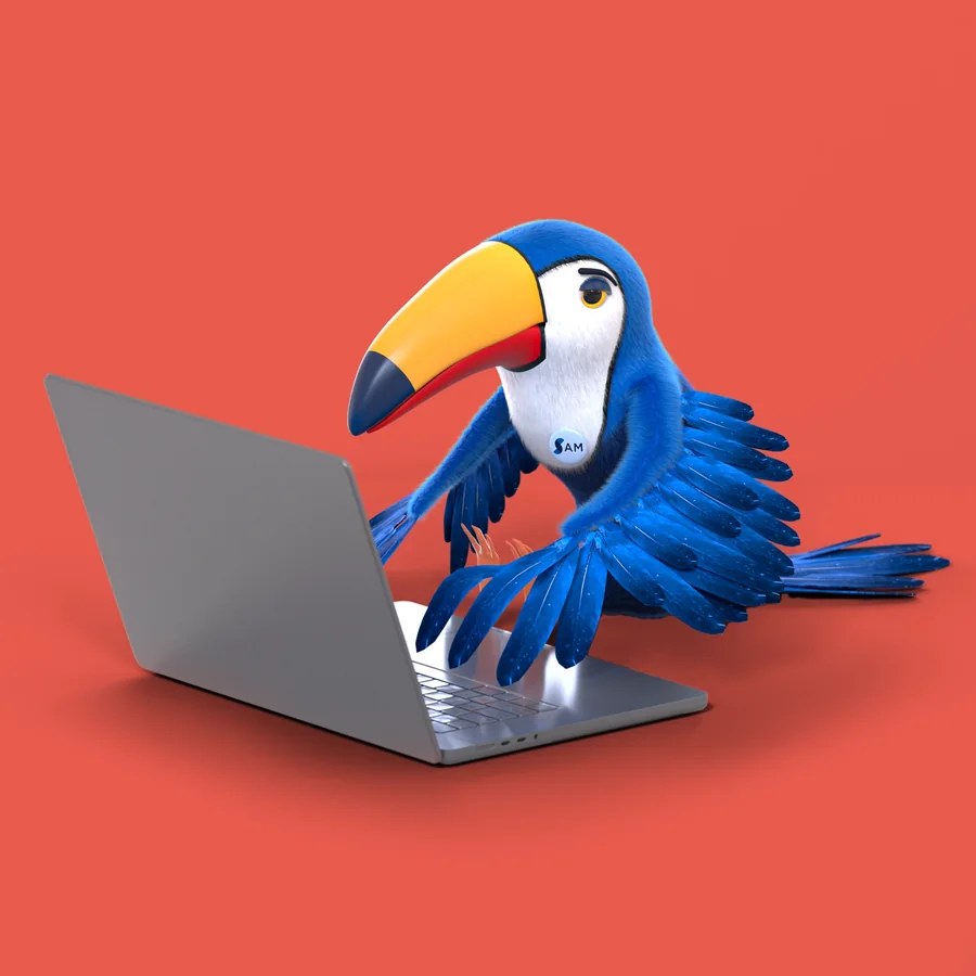SAM le toucan, mascotte 3D du concours Sésame