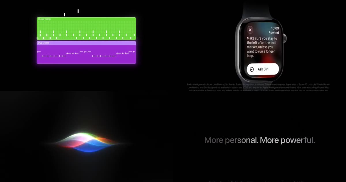 Extraits de films produit Apple : Siri, iPhone 18 Pro, Apple Watch